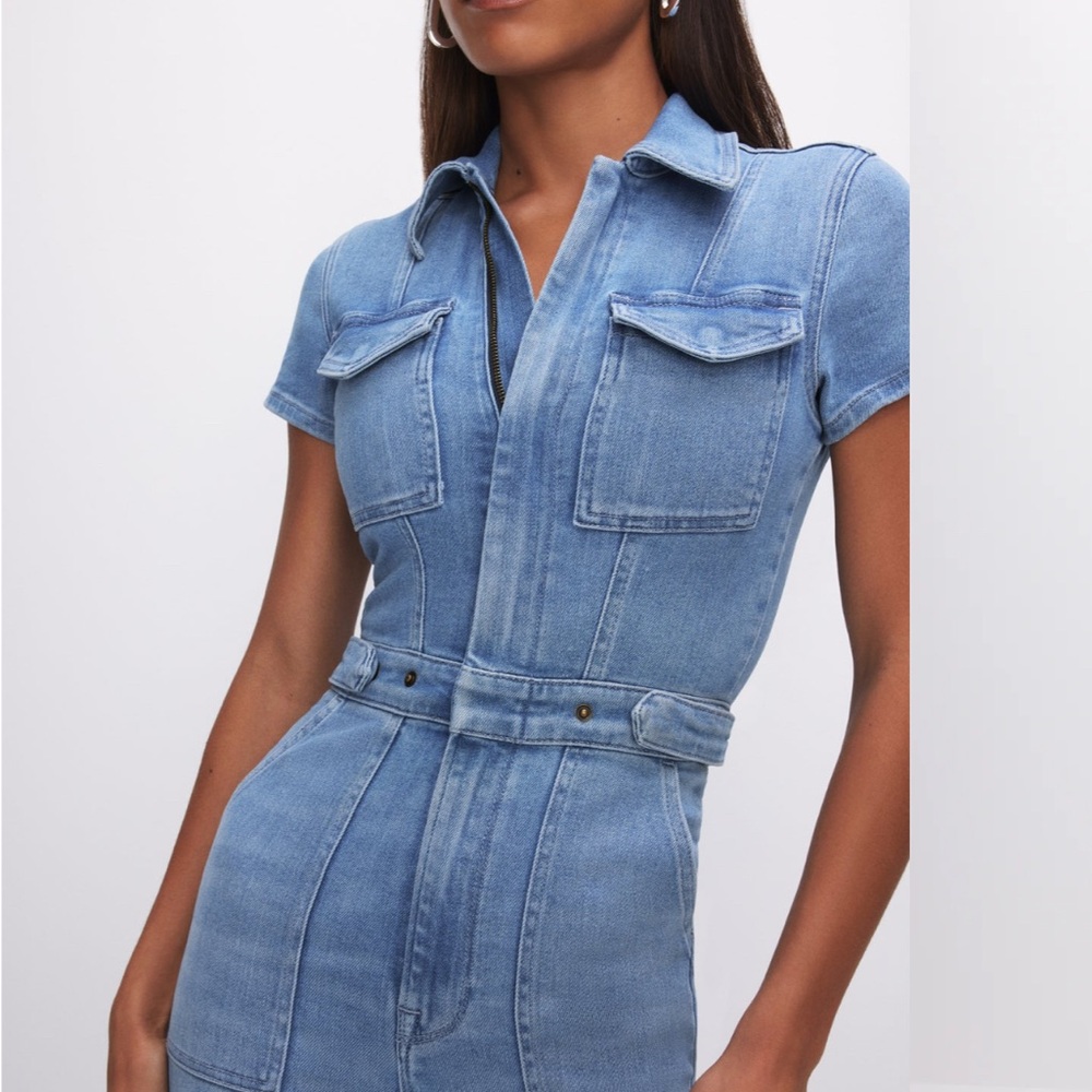 Good American Classic Blue Jumpsuit